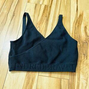 Kindred Bravely Sublime Adjustable Crossover Nursing Lounge Bra Black Sz L Busty